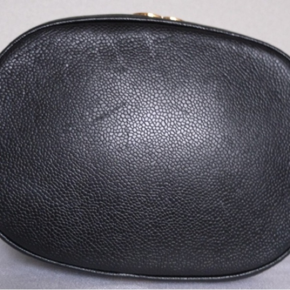 Chanel Caviar Triple CC Shoulder Bag Blk-  24K Gold plated - Vintage/w COA - Picture 6 of 10